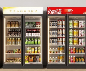 现代冰箱冰柜 饮料3D模型