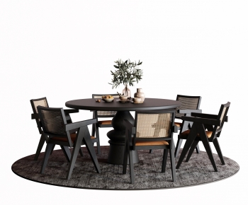 Wabi-sabi Style Dining Table And Chairs-ID:429610971
