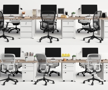 Modern Office Desk And Chair-ID:719099035