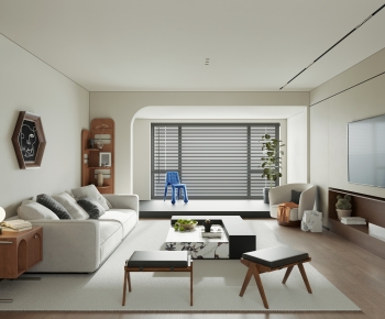 Modern Wabi-sabi Style A Living Room-ID:273441086