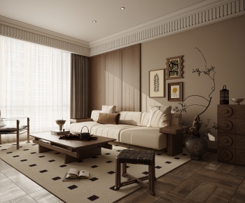 Wabi-sabi Style A Living Room-ID:832569638