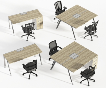 Modern Office Desk And Chair-ID:445559982