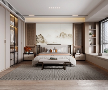 New Chinese Style Bedroom-ID:534811973