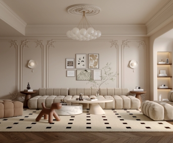 French Style A Living Room-ID:795084956