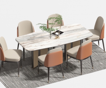 Modern Dining Table And Chairs-ID:694894088