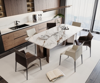 Modern Dining Table And Chairs-ID:655910979