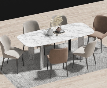 Modern Dining Table And Chairs-ID:590806011