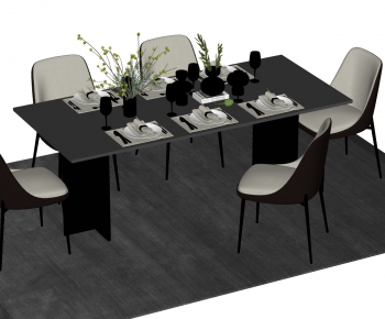 Modern Dining Table And Chairs-ID:730290456