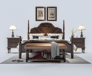 American Style Double Bed-ID:995136986