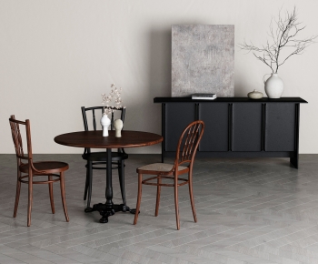 Wabi-sabi Style Dining Table And Chairs-ID:992834097