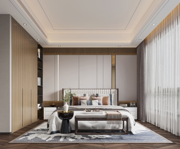 New Chinese Style Bedroom-ID:442596916