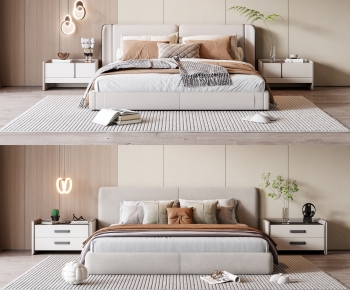 Modern Double Bed-ID:171949982