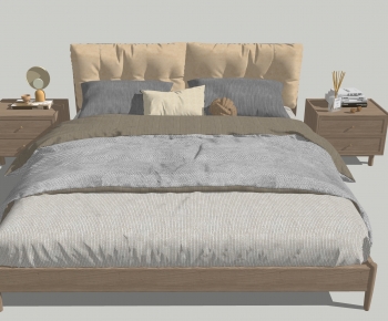 Modern Double Bed-ID:674518117