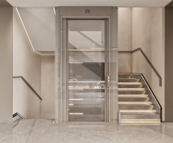 现代楼梯电梯间-ID:250210858