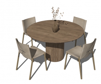 Wabi-sabi Style Dining Table And Chairs-ID:517378099