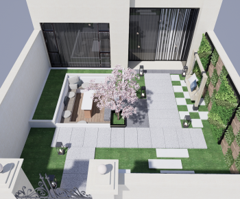 Modern Courtyard/landscape-ID:780810128