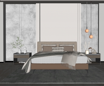 Modern Double Bed-ID:279640914