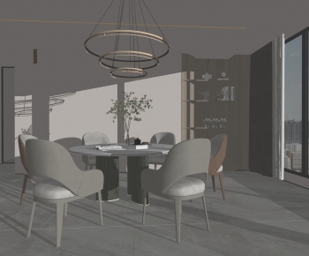 Modern Dining Table And Chairs-ID:974603896