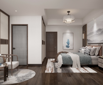 New Chinese Style Bedroom-ID:431993963
