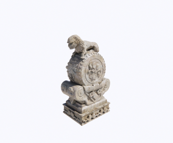新中式雕塑小品抱鼓石-ID:905009987