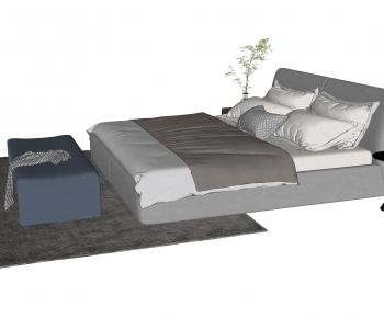 Modern Double Bed-ID:602226029