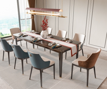 New Chinese Style Dining Table And Chairs-ID:819852118
