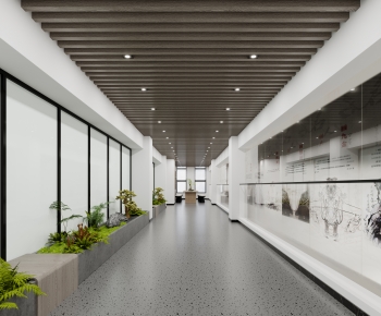Modern New Chinese Style Office Aisle-ID:443501007
