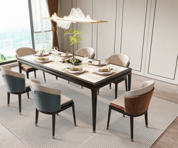 新中式餐桌椅组合-ID:569972042