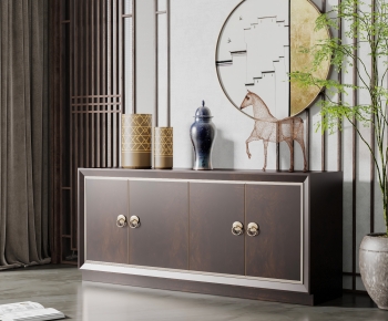 New Chinese Style Entrance Cabinet-ID:703233004