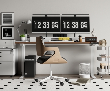 Modern Computer Desk And Chair-ID:693996912