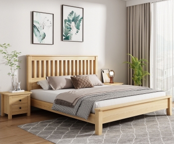 Nordic Style Double Bed-ID:362013103