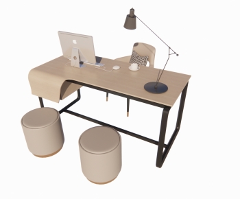 Modern Computer Desk And Chair-ID:124862916