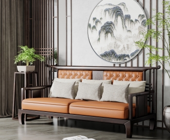 New Chinese Style A Sofa For Two-ID:916454084