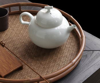 新中式茶壶 竹编茶具-ID:766350039