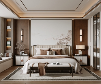 New Chinese Style Bedroom-ID:225461014