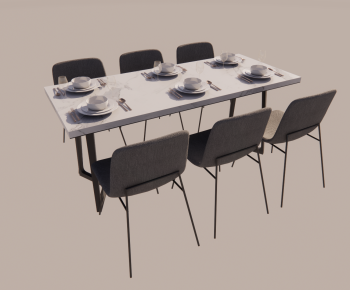 Modern Dining Table And Chairs-ID:762665031