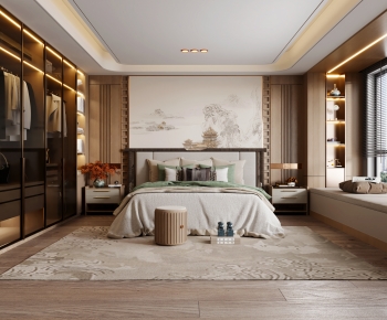 New Chinese Style Bedroom-ID:220591075