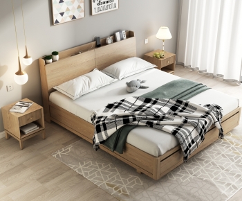 Modern Double Bed-ID:535911082