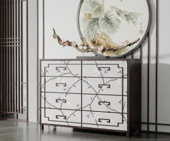 New Chinese Style Entrance Cabinet-ID:851318827