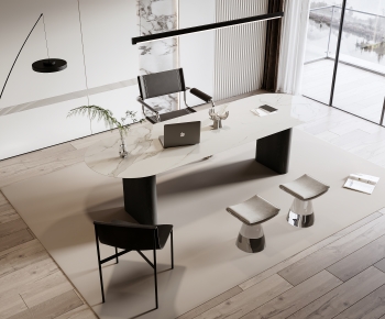 Modern Computer Desk And Chair-ID:812110908