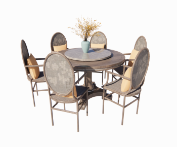 New Chinese Style Dining Table And Chairs-ID:263030055