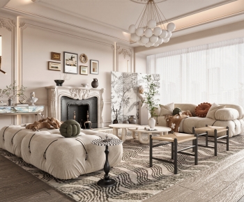 French Style A Living Room-ID:769706013