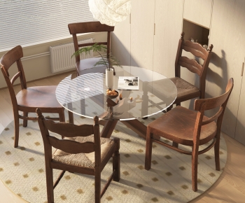 Wabi-sabi Style Dining Table And Chairs-ID:544440741