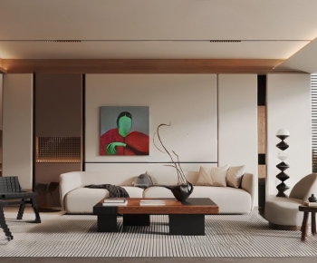Wabi-sabi Style A Living Room-ID:375750192