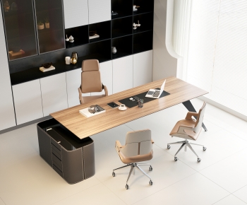 Modern Office Desk And Chair-ID:259906054