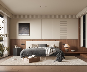 Wabi-sabi Style Bedroom-ID:445875888