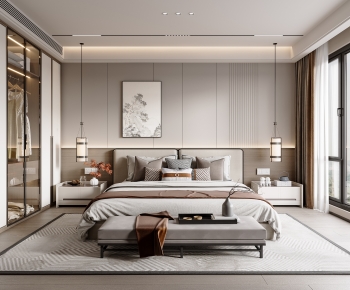 New Chinese Style Bedroom-ID:228462935