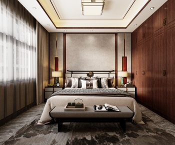 New Chinese Style Bedroom-ID:277369038