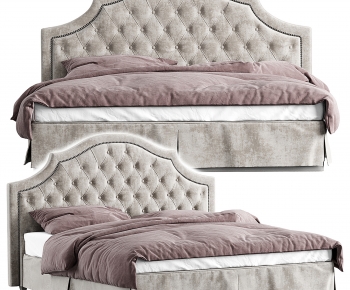 Simple European Style Double Bed-ID:778847935