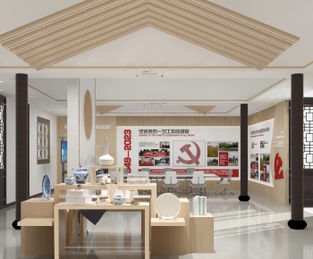 New Chinese Style Exhibition Hall-ID:535873898